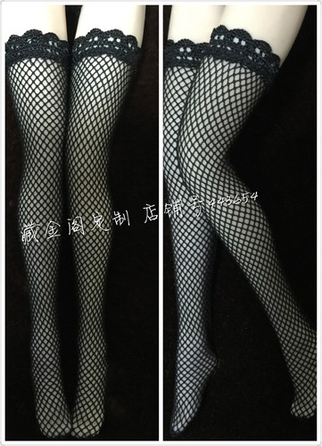 性感粗网高装袜1/6女兵人