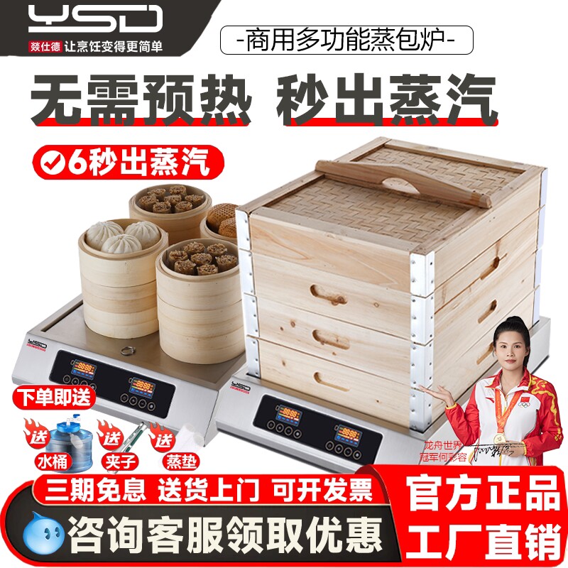 燚仕德新型电蒸包炉商用多功能早