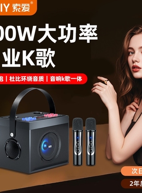 索爱F13蓝牙音响音箱2025新款高重低音炮大音量k歌户外家用音质超