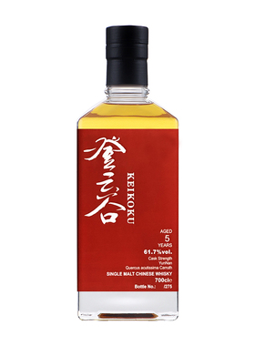 登云谷5年单一麦芽麻栎木桶强单桶威士忌61.7度洋酒烈酒700ml