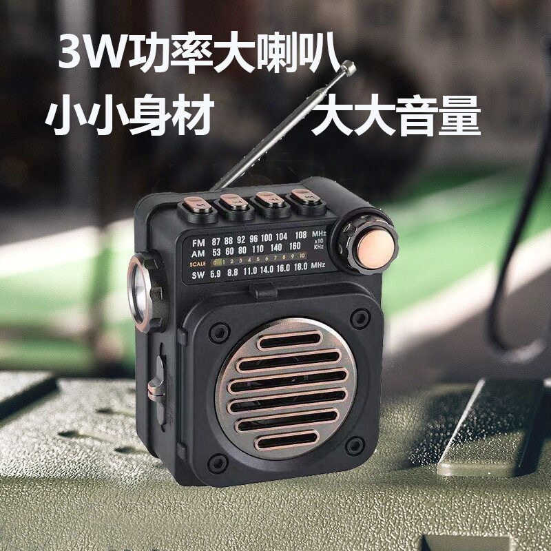 进口德国日新迷你小型收音机可充