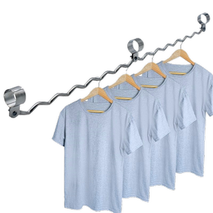 防风挂钩不锈钢管波浪钩晾衣架卡钩晒衣杆防风钩竿子防吹落固定钩