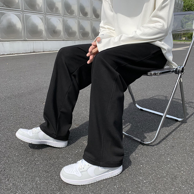 潮流拼接直筒休闲裤男大码宽松拖地长裤K2119P50控价68,男装休闲裤,电商A073