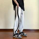 直播秋季7字刺绣束脚休闲裤男大码宽松九分裤K9916P55，男装休闲裤，电商A073