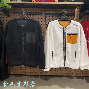 匡威羊羔绒远动夹克米白黑色摇粒绒两面穿保暖外套10019461-A01