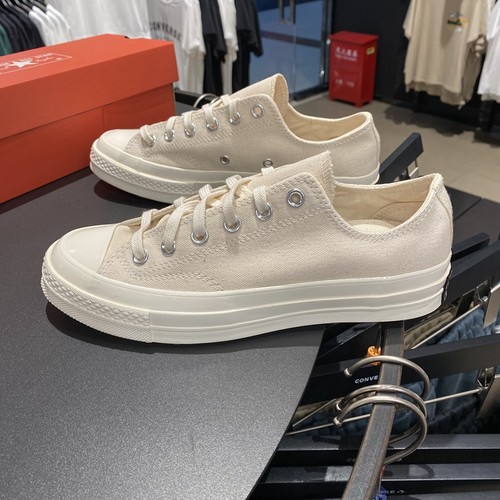 匡威休闲男女低帮米白帆布鞋1970