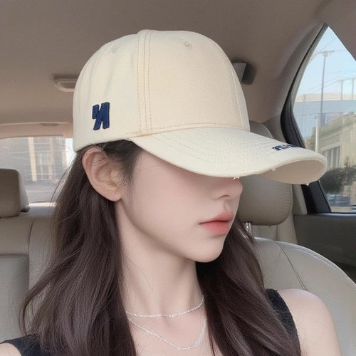 美式棒球帽女显脸小鸭舌帽 男潮牌ins复古帽子加大加深硬顶宽帽檐
