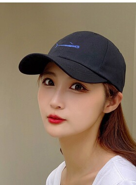 帽子男女同款韩版鲸鱼网红款百搭同款防晒夏季遮阳帽休闲棒球帽潮