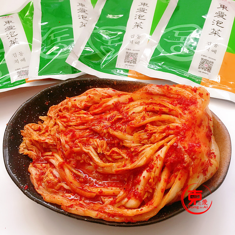 包邮韩国泡菜4袋东爱经典韩式辣白菜朝鲜族腌制下饭菜炒饭汤饼批