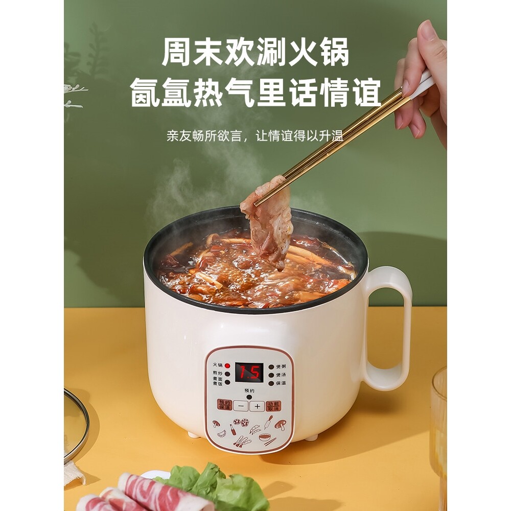 电磁炉小型一人锅多功能一体锅蒸用新款炒菜锅宿舍小火锅煮煎炒家