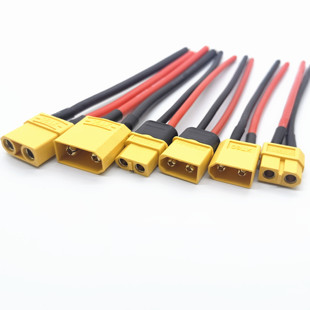连接线XT30/60H/90航模插头锂电池充电口铜脚铜线12/14/16AWG线