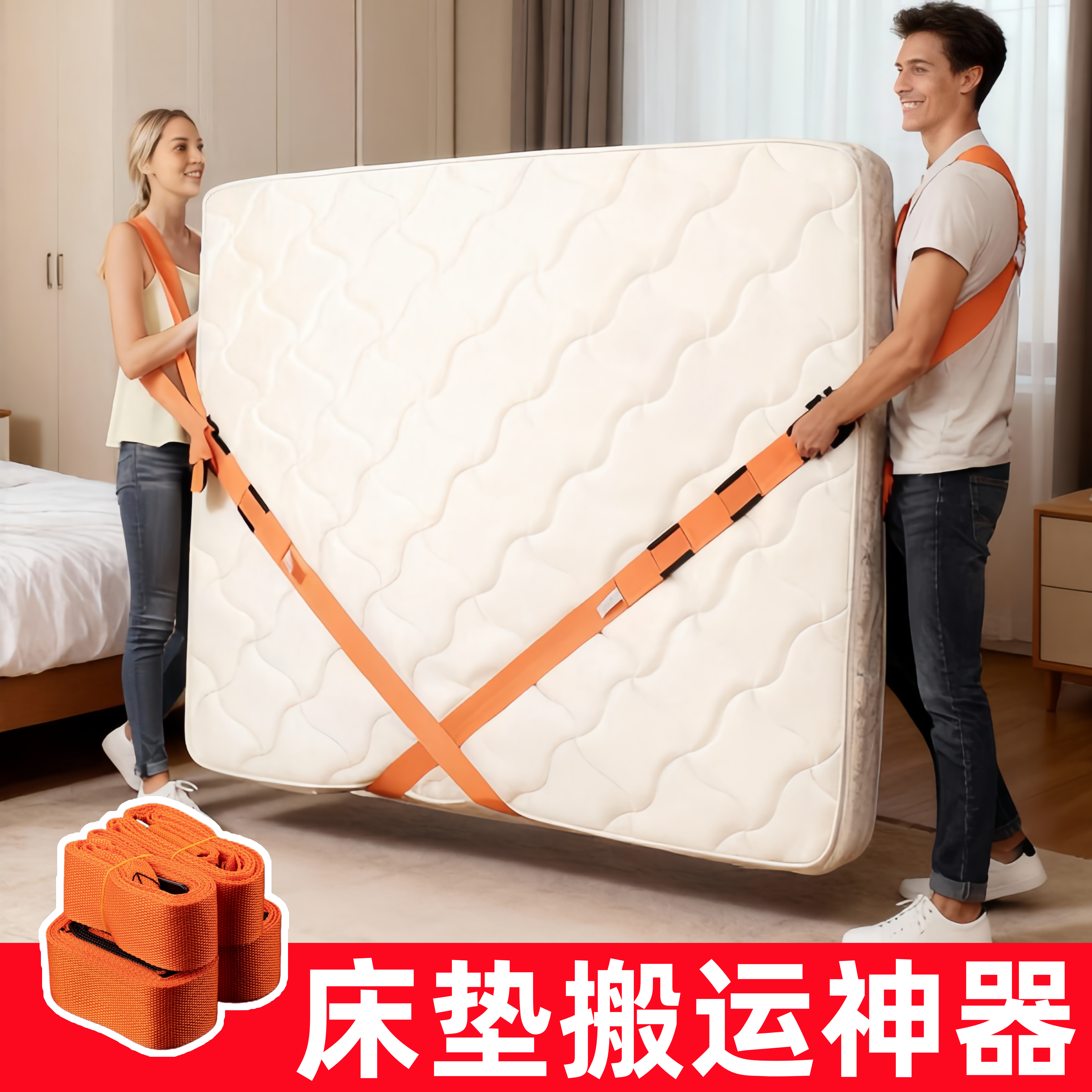 抬搬床垫神器大件搬运重物