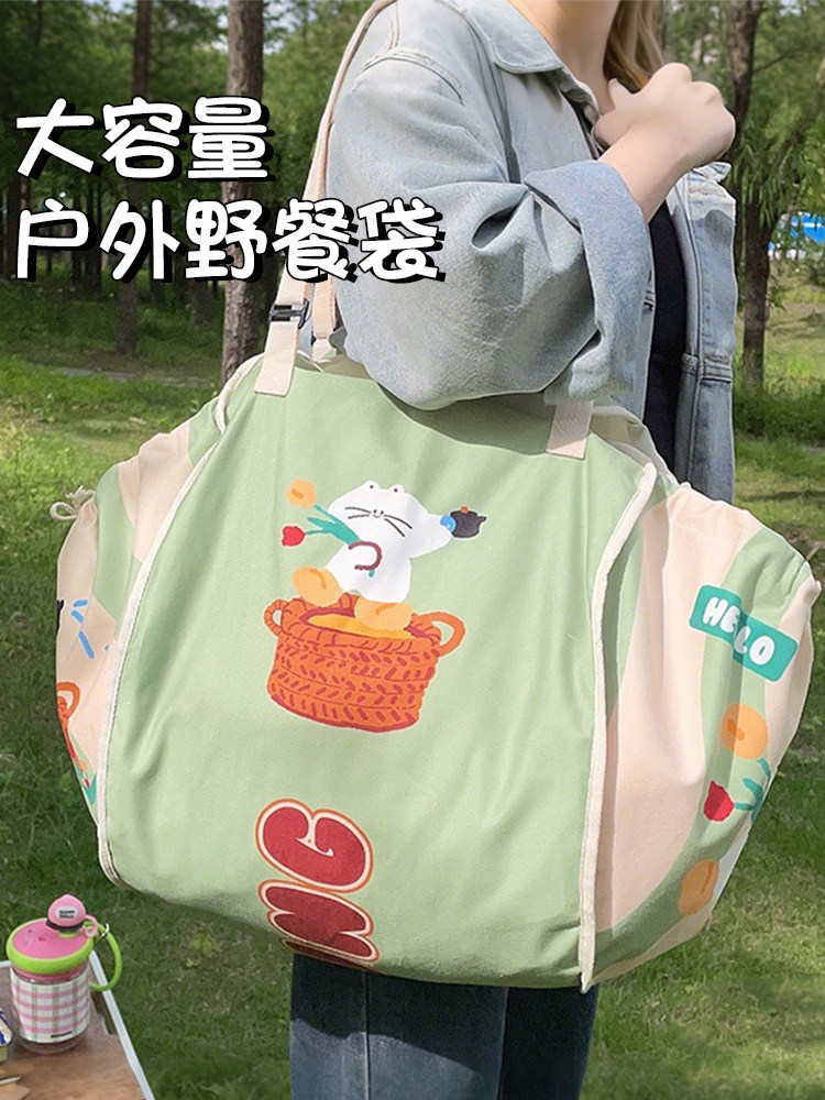 大容量杂户外营零食野炊袋汽车杂项收纳袋项袋露自驾旅行袋