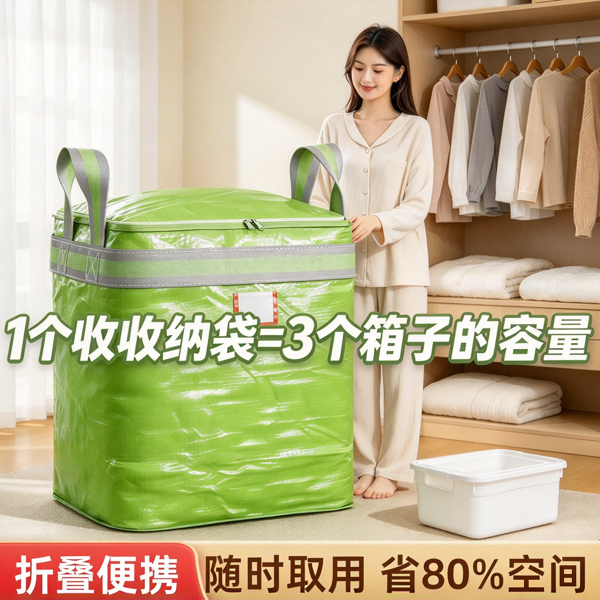 大容量搬家打包袋袋神器收纳袋子整理箱纸箱编织蛇皮行李快递整理
