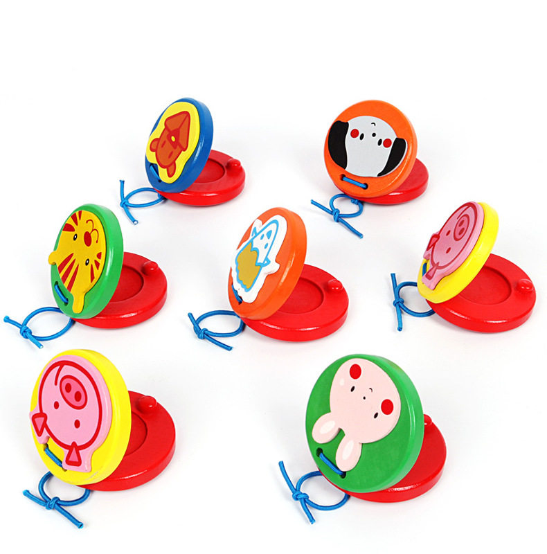 奥尔夫儿童早教打击乐器卡通木制响板上课节奏打板英语课节奏教具