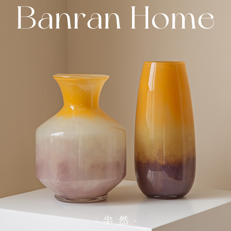 半然中古风琉璃花瓶琉璃