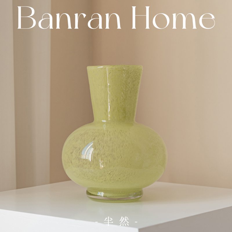 半然北欧风琉璃花瓶多巴胺