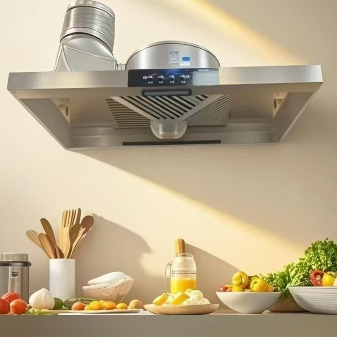 大吸力出租房厨房简易抽油烟机家排风扇强劲风机厨房强力排烟机用