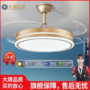 天地宏慈吸顶风扇灯吊扇灯隐形电灯一体吊灯变频扇灯餐厅卧室风扇