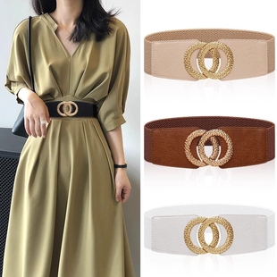 腰封女款装饰配连衣裙子衬衫风衣大衣时尚百搭收腰松紧弹力宽腰带