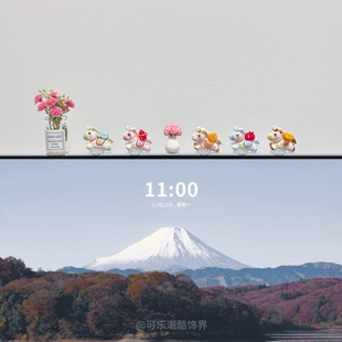 马年吉祥物小摆件电脑萤幕装饰工位氛围感2026新款显示屏创意小马