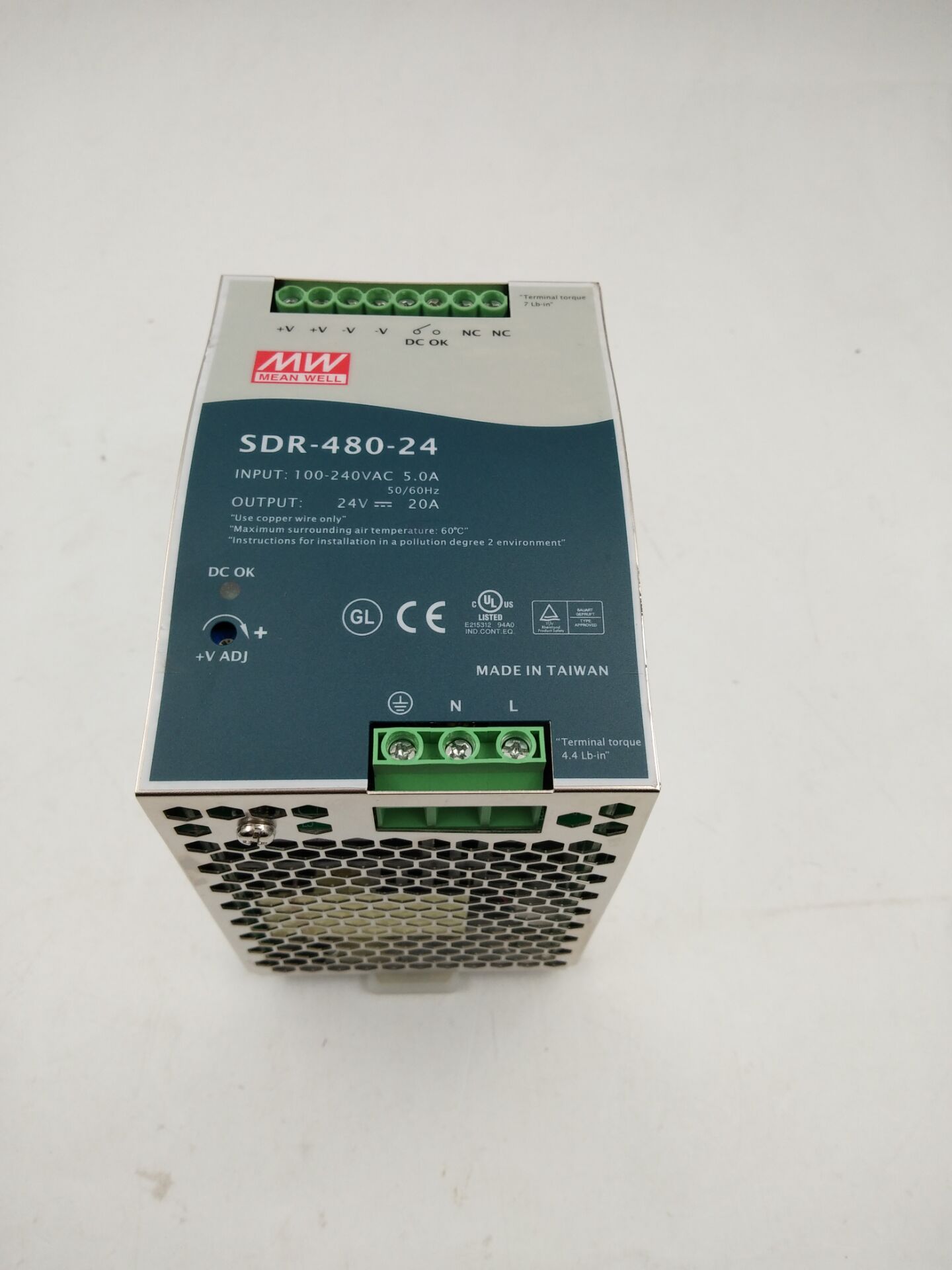 原装拆机台湾MW明纬开关电源SDR-480-24 24V 20A现货实物图