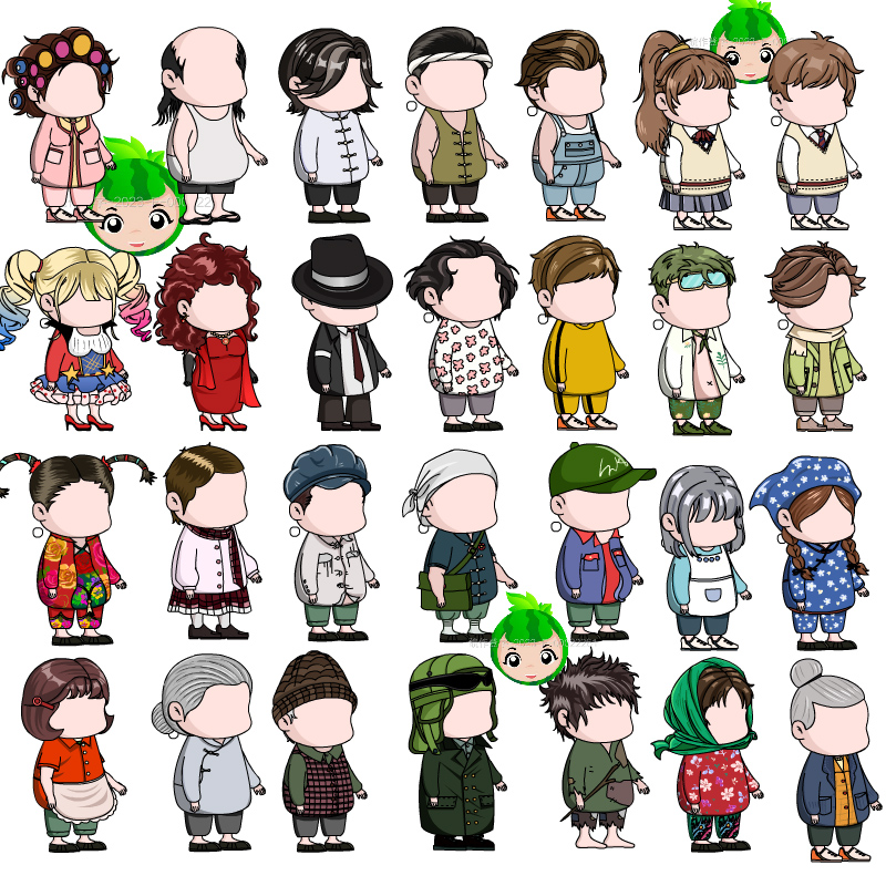 an动画素材沙雕动画源文件Q版人物可拆分编辑