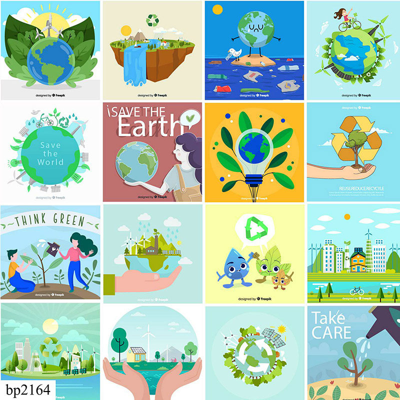 保护地球爱护环境大自然新能源mg动画插画ai矢量素材an/fla可用
