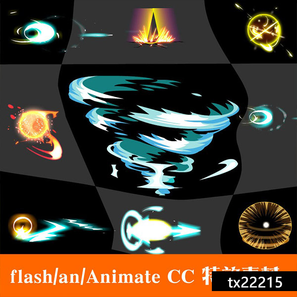 flash/an/Animate CC特效素材动画制作素材源文件-封面