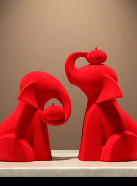 过年春节红色吉祥动物装饰品