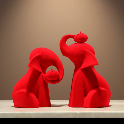 过年春节红色吉祥动物装饰品