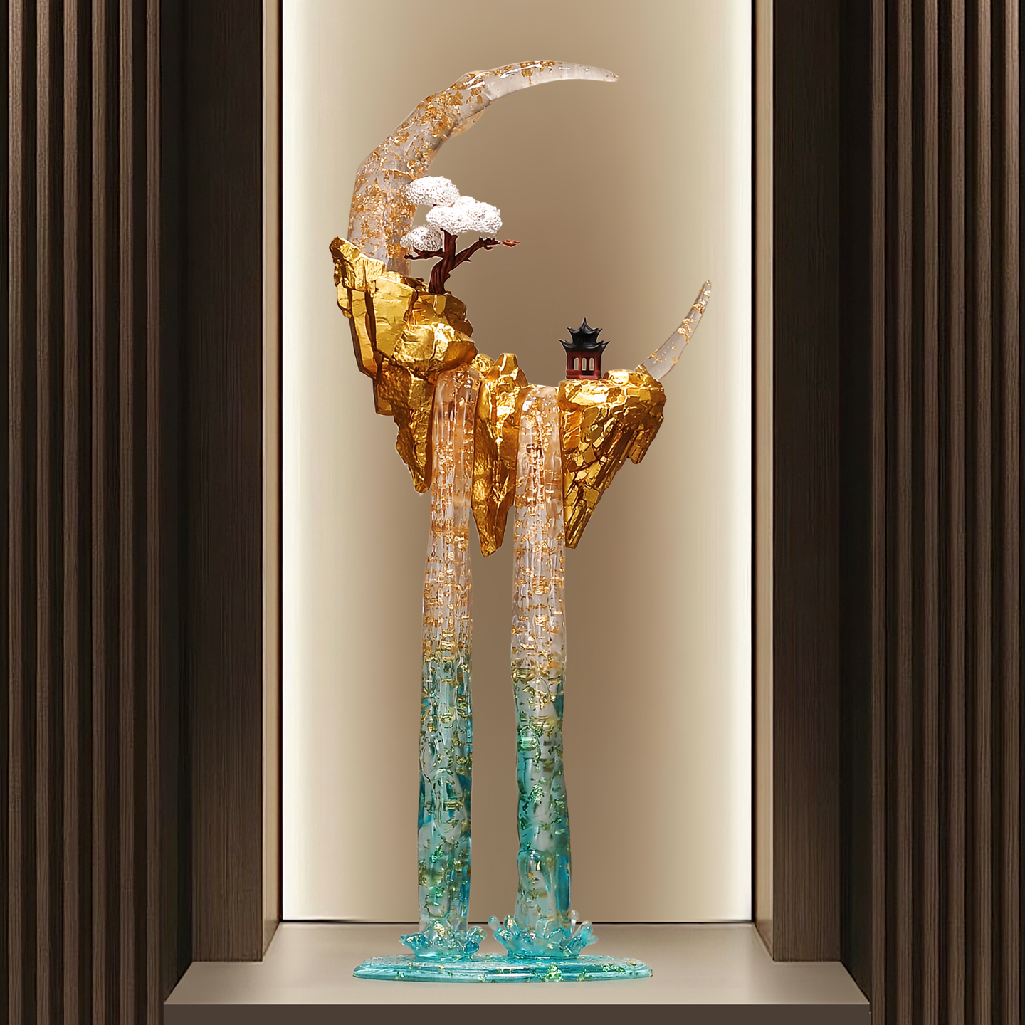 生财流水玄关造景高级感