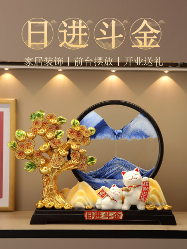 温馨家居饰品流沙画创意沙漏无障碍豪华高端客厅客厅入口电视柜装