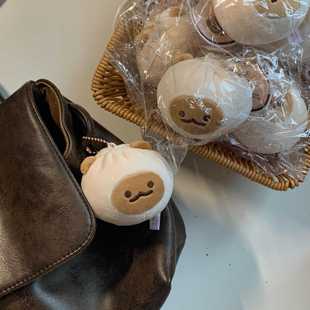 NukutataXagou合作款 逻辑小猫阿狗agou毛绒蒸包子大头书包挂件