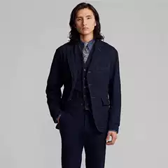 Yuan, 2R American Retro Style Original Version Without Shoulder Pads Custom Woven Herringbone Denim Suit Casual Slim Fit Tb24