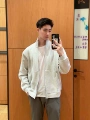 Lushi-023 Stand Collar Cardigan Sweatshirt Miscellaneous Gray