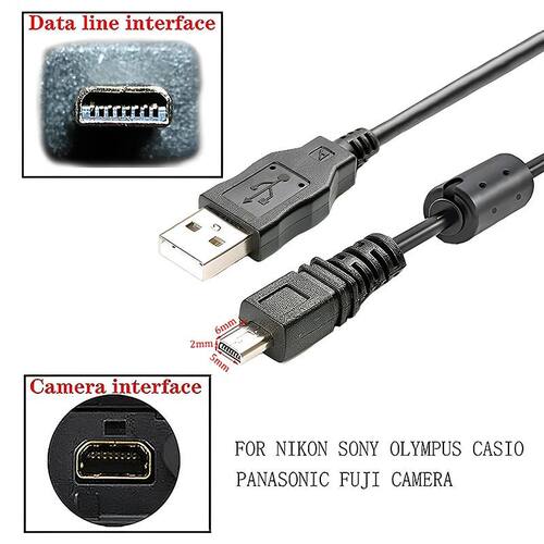 UC-E6 Digital Camera USB Data Cable Mini 8 Pin  for Nikon Co