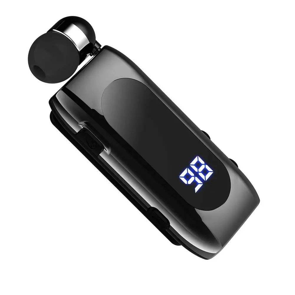 K55 Bluetooth-compatible Headset Lavalier Retractable Cable