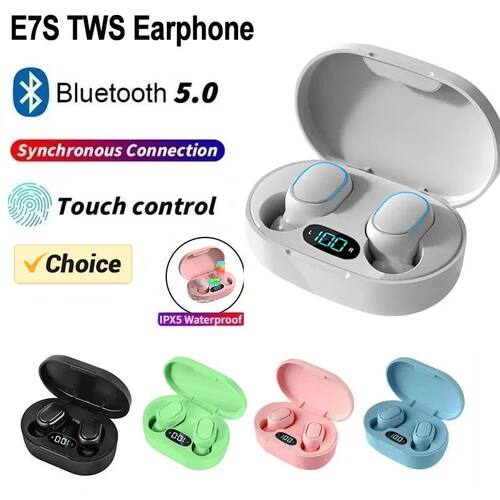 TWS E7S Wireless Headphones Bluetooth Earphone Control Sport