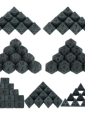 Dice Board Game Accessories High Quality Plastic Black Polyh