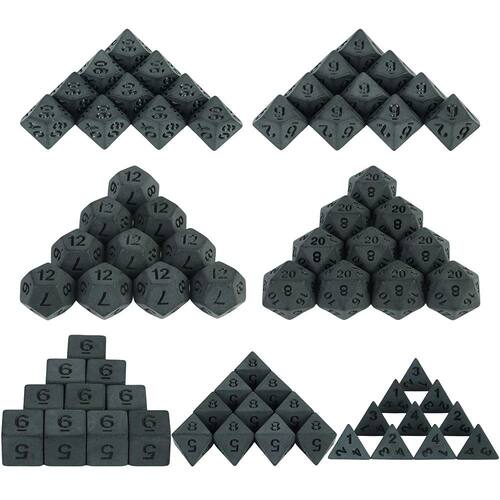 Dice Board Game Accessories High Quality Plastic Black Polyh