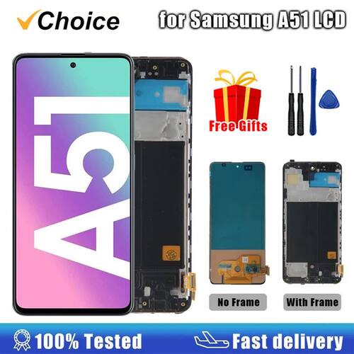 Super AMOLED LCD For Samsung A51 Touch Screen Digitizer Asse