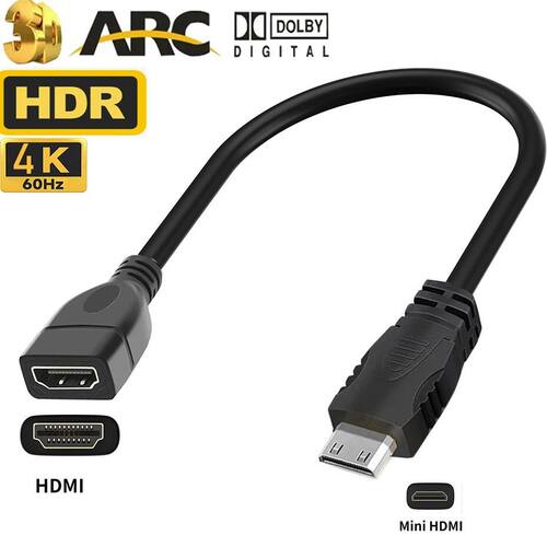 Cable mini HDMI to HDMI cable HDMI Type C Ultra short HDMI M