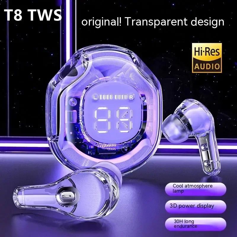 T8 Tws Bluetooth Earbuds with LED Digital Display Hifi Enc B