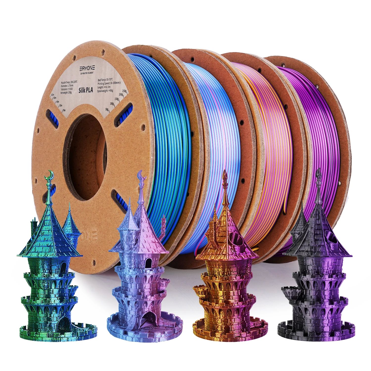 ERYONE 200g Dual Colors Silk PLA Filament For FDM 3D Printer