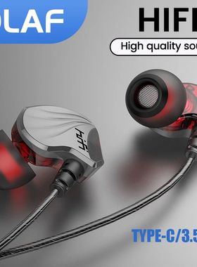 OLAF 3.5MM Type C Earphone In Ear Headphones Wired With Mic