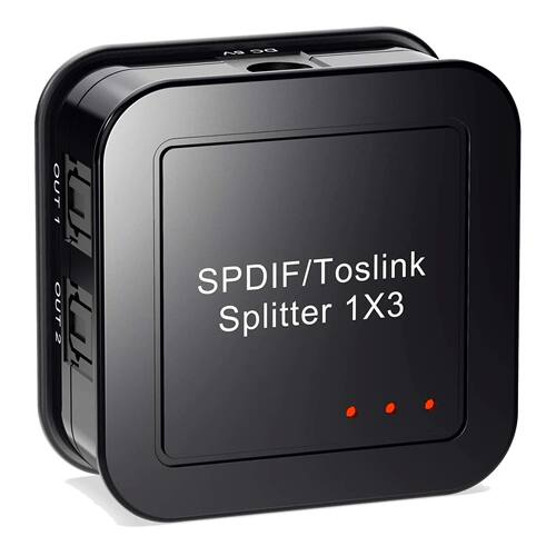 Digital Optical Audio 1X3 Splitter,Digital SPDIF TOSLINK Opt