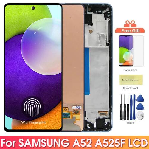 AMOLED A52 Screen for Samsung Galaxy A52 A525F 525F/DS Lcd D