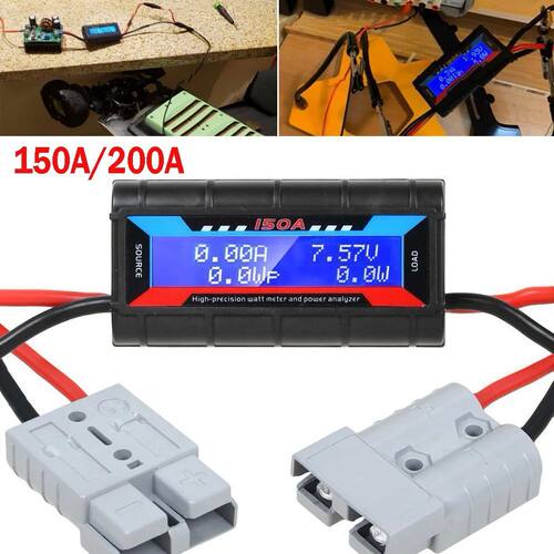 150A/200A Digital LCD Amp Watt Meter Power Analyser Solar Ca