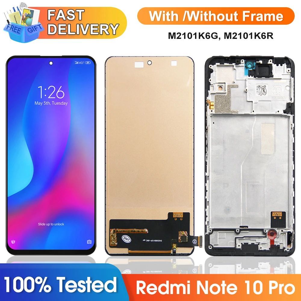 Display Screen for Xiaomi Redmi Note 10 Pro M2101K6G M2101K6